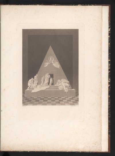 Forfra af begravelsesmonumentet Begravelsesmonument for Maria Christina, ærkehertuginde af Østrig, i Augustinerkirche i Wien (serietitel) af Karl Joseph Aloys Agricola