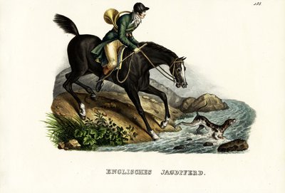 Engelsk jægerhest, 1824 af Karl Joseph Brodtmann