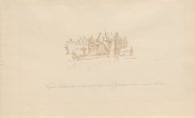 Slot Lauter mellem Creutznach og Zweibrücken og d. lydstyrke op af Karl Julius Von Leypold
