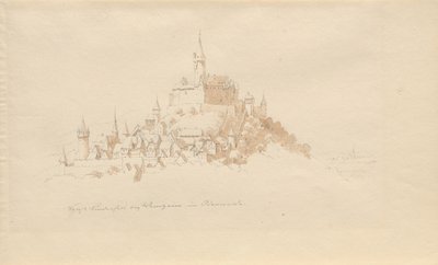 Lindenfels Slot nær Weinheim i Odenwald af Karl Julius Von Leypold