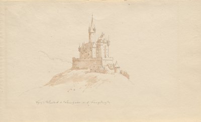 Slot Windeck f. Weinhelm a. dvs. bjergvej af Karl Julius Von Leypold