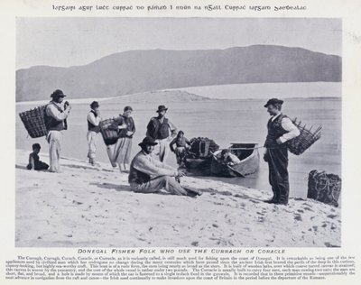 Donegal Fisher Folk, der bruger Curragh eller Coracle (s/h foto) af Karl Karlovich Piratsky