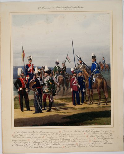Den 2. garde kavaleridivision, 1867 af Karl Karlovich Piratsky