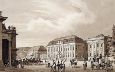 Unter Den Linden, Berlin, ca. 1840 (akvarel) af Karl Loeillot de Mars