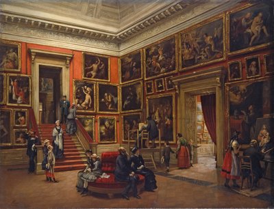 På galleriet i Dresden, 1881. af Karl Louis Preusser
