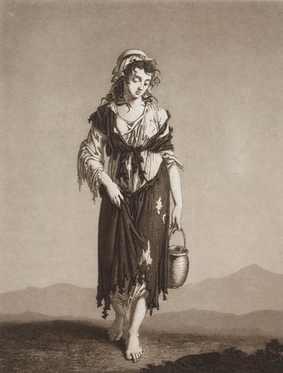 De unge tiggere, ca. 1800. af Karl Ludwig Bernhard Buchhorn