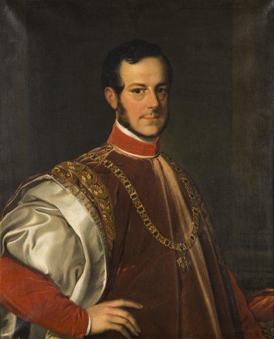 Portræt af prins Johann Adolf II af Schwarzenberg 1799-1888, 1852. af Karl Ludwig Philippot