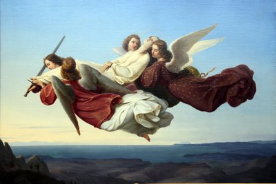 Liget af Saint Catherine of Alexandria, taget op til paradis af engle af Karl Mucke