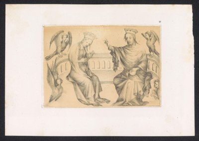 Kroning van Maria Design og studier af en hollandsk mester fra det 15. århundrede. Århundrede. Baseret på originalerne opbevaret på Det Kongelige Bibliotek i Berlin (serietitel) af Karl Palzow