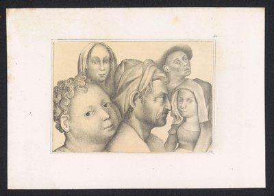 Vijf figurer Design og studier af en hollandsk mester fra det 15. århundrede. Århundrede. Baseret på originalerne opbevaret i Det Kongelige Bibliotek i Berlin (serietitel) af Karl Palzow