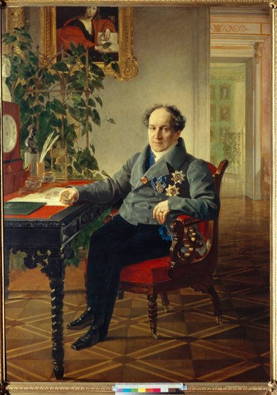 Portræt af prins Alexander Nikolajevitj Golitsyn (1773-1844) (Portræt af prins Alexander Nikolajevitj Golitsyn (1773-1844) - Maleri af Karl Briullov (Bryullov) (1799-1852) af Karl Pavlovich Bryullov