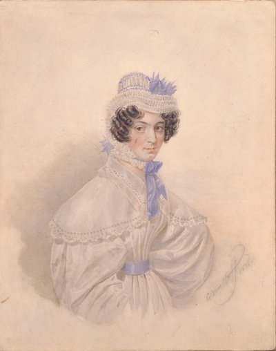 Portræt af Anna Borisovna Bakunina 1802-1835, 1835 af Karl Pavlovich Bryullov
