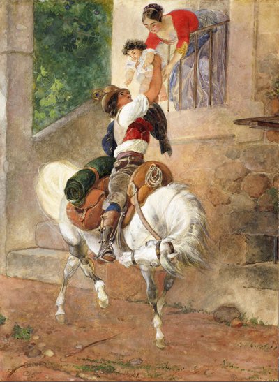 Hjemkomsten af en romersk hyrde, 1851-1852. af Karl Pavlovich Bryullov