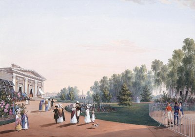 Udsigten over parken nær Yelagin-paladset, 1823 af Karl Petrovich Beggrov