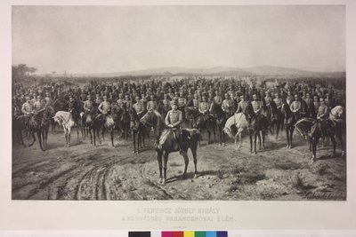 Kejser Franz Joseph I på toppen af den ungarske territorialhær af Karl Ritter Von Kobierski