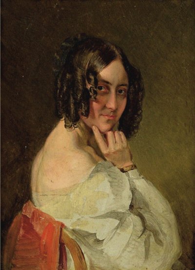 Baronesse Therese von Droßdik, født Malfatti 1792-1851. af Karl Saar