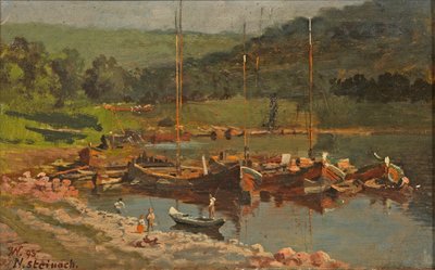 Karl Weysser - Skibe i Neckarsteinach, 1893 af Karl Weysser