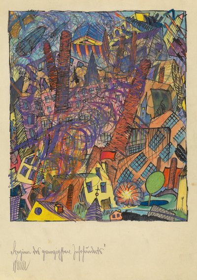 Begyndelsen af det 20. århundrede, ca. 1923 (akvarel og pastel)) af Karl Wiener
