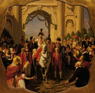 Ankomsten af ​​kejseren Franz I (II.) Af Østrig i Wien 1814 af Karl von Blaas