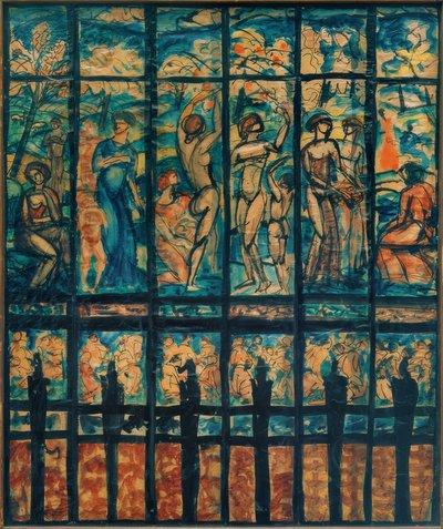 Design til farvet glasvindue af Karoly Kernstok