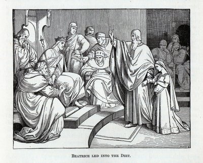 Beatrice førte ind i diæten, 1882 af Kaspar Oertel