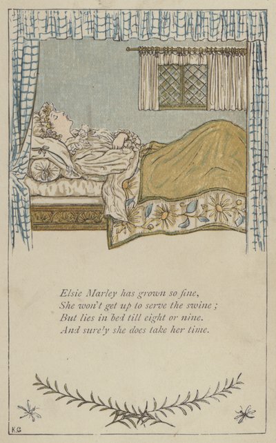 Elsie Marley er blevet så fin (farve litho) af Kate (after) Greenaway