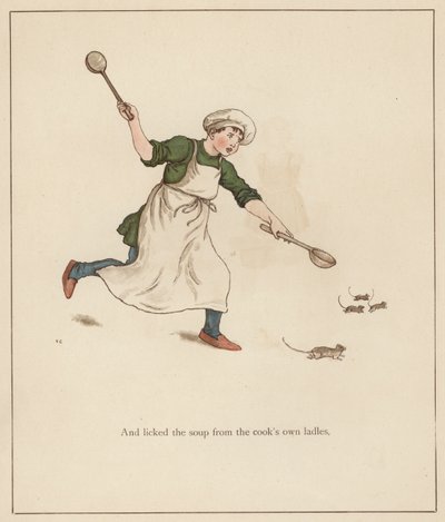 Kate Greenaway-illustration til The Pied Piper of Hamelin af Robert Browning (farve litho) af Kate (after) Greenaway