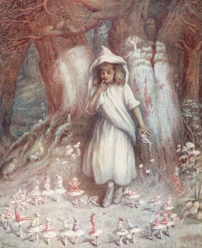 Elverringen (farvelitografi) af Kate (after) Greenaway