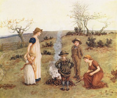 Pindebrænde (farvelitografi) af Kate (after) Greenaway