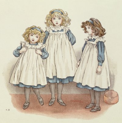 Men Flinders fødder var kolde, fra April Babys Book of Tunes, 1900 af Kate Greenaway