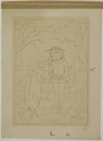 Opdagelse af fuglerede af Kate Greenaway