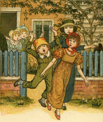 Piger og drenge kommer af Kate Greenaway