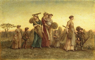 Gleaners Going Home (akvarel ombord) af Kate Greenaway