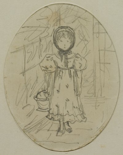 Lille pige i en have af Kate Greenaway