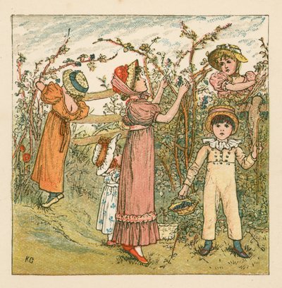 Plukker brombær af Kate Greenaway