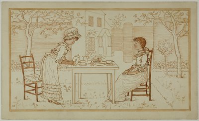 Teselskab for to udenfor af Kate Greenaway