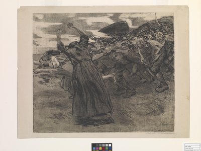 Losbruch (udbrud) (ætsning og ætsning med blød jord) af Käthe Kollwitz