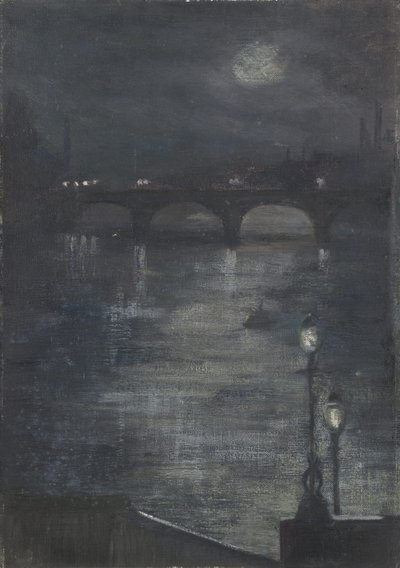 Moonlight on Themsen, London af Katherine Sophie Dreier