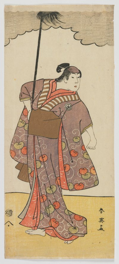 Skuespilleren Iwai Hanshiro IV som kvindelig yakko (fodmand) Edo-periode, ca. 1791 (farvet træbloktryk) af Katsukawa Shun ei