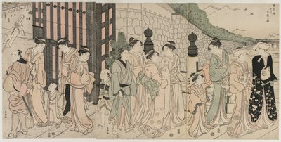 Tusind efterår, ti tusind år på Tokiwa-broen af Katsukawa Shuncho
