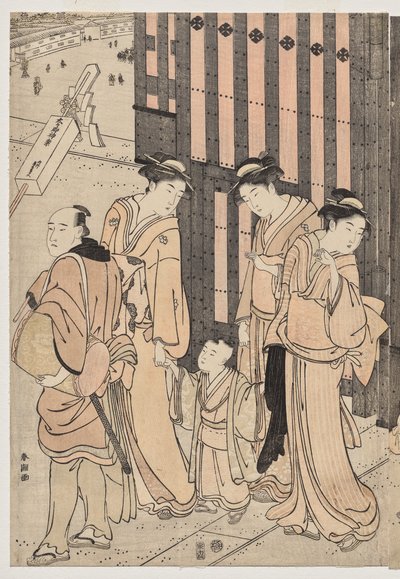 Tusind efterår, ti tusind år på Tokiwa-broen af Katsukawa Shuncho