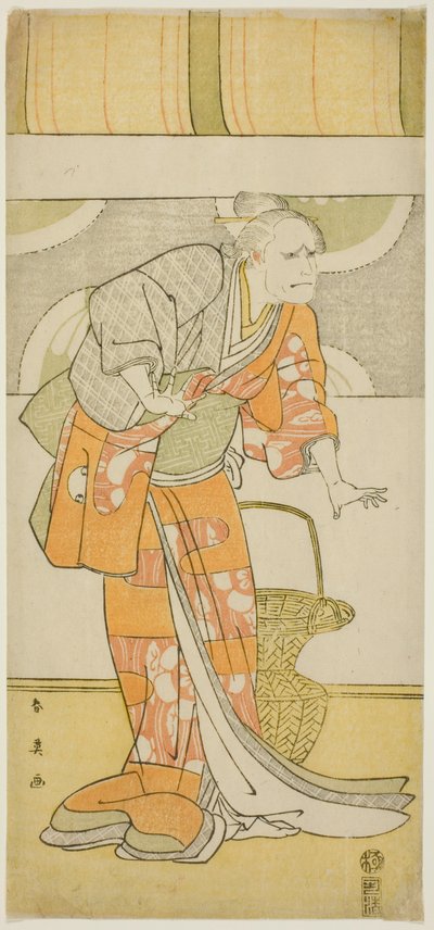 Skuespiller Arashi Ryûzô II som Hachijô i "Genji- og Heike-klanernes søjlekalender" ("Gempei hashira-goyomi") af Katsukawa Shun