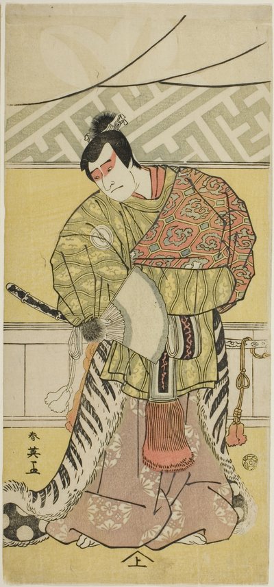 Skuespilleren Sakata Hangorô III som Takechi Mitsuhide i "Muromacho Chronicle in Kana Script" ("Kanagaki Muromachi bundan") af Katsukawa Shun