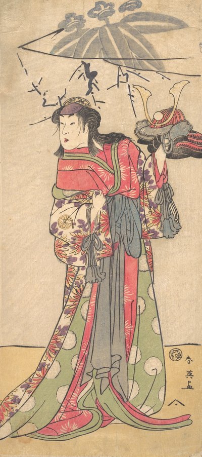 Skuespilleren Segawa Kikunojo III i rollen som en kvinde, ca. 1792. af Katsukawa Shun