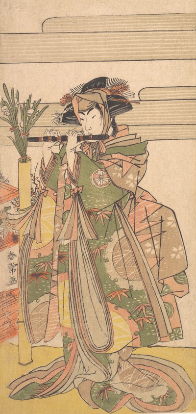 Den tredje Segawa Kikunojo som kvinde, ca. 1780. af Katsukawa Shunjo