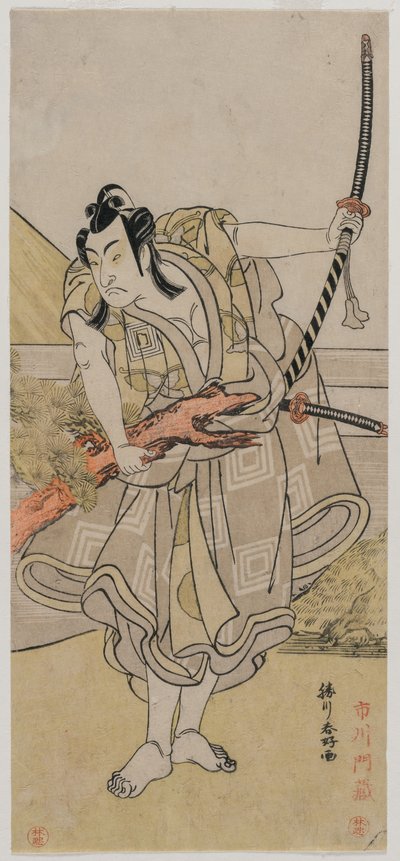 Ichikawa Monnosuke II som Soga no Gorō af Katsukawa Shunko