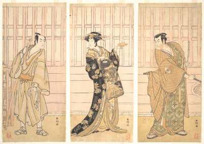 I rummet i et Yoshiwara-hus, ca. 1788. af Katsukawa Shunko