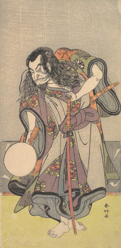 Den første Nakamura Nakazo som samurai, ca. 1780. af Katsukawa Shunko