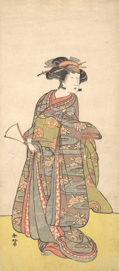 Den første Nakamura Tomijuro som kvinde, sandsynligvis 1777. af Katsukawa Shunko