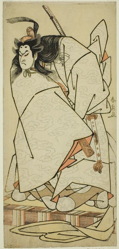 Skuespilleren Onoe Matsusuke I som Ashikaga Takauji i skuespillet Kumoi no Hana Yoshino no Wakamusha, opført på Nakamura Theatre i den ellevte måned, 1786 af Katsukawa Shunsen